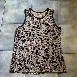 Disney Black and White Mickey Mouse Tank Top